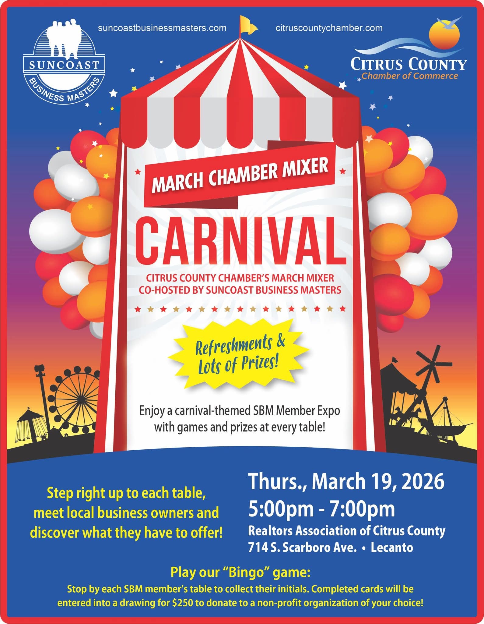 Suncoast Business Masters Carnival flyer