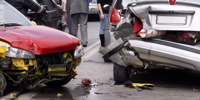 Auto accident scene